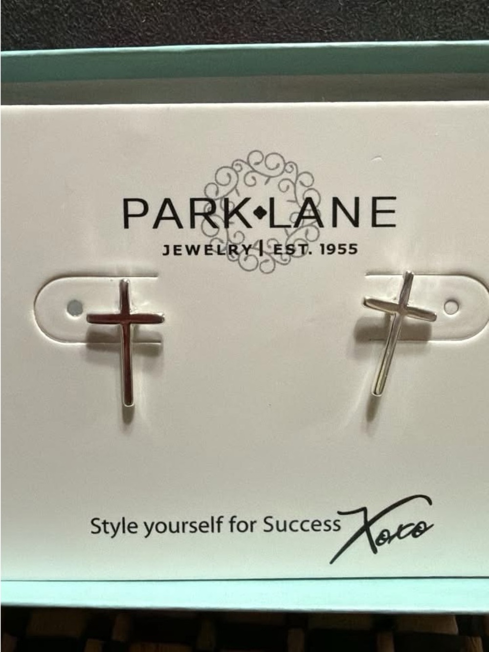 Park Lane Eternity Silver Cross Earrings